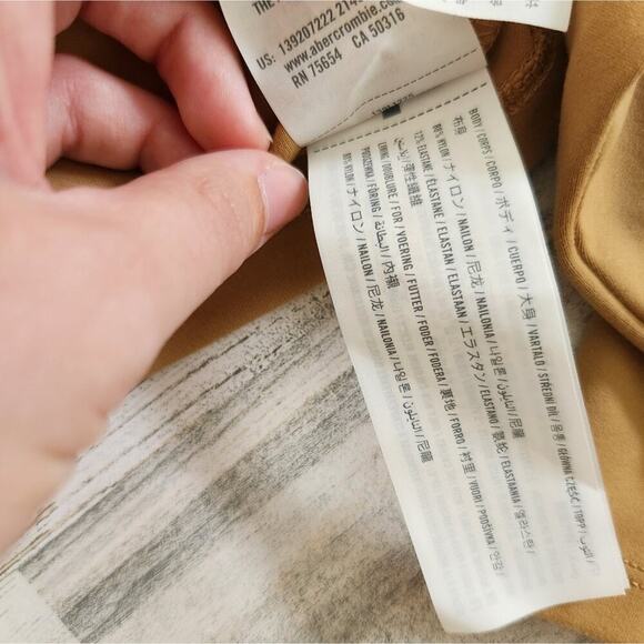 Abercrombie and Fitch Long Sleeve Corset Cropped Top NWT Size XS - Picture 6 of 7